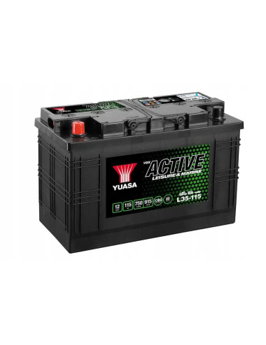 YUASA 115Ah L35-115 12V Akumulator do pracy cyklicznej kamper łódź solary