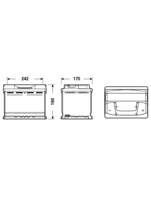 Akumulator MAXXOM 60Ah 550A P+ 242X175X190mm L2A Renault Megane Laguna