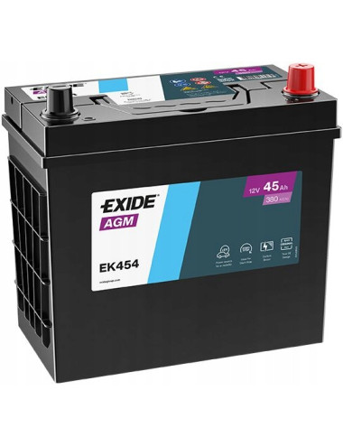 EXIDE 45Ah 380A EK454 AGM HJ-S46B24L(S) Akumulator Suzuki IGNIS III MF 1.2