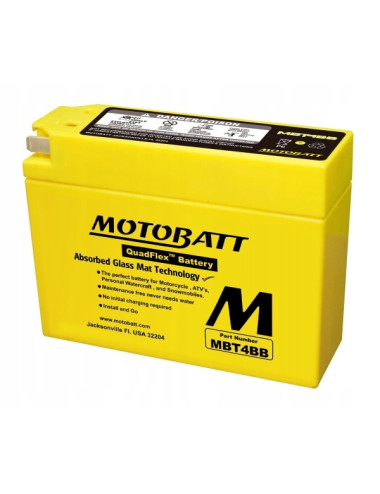 Akumulator motocyklowy MOTOBATT MBT4BB 2,5Ah 40A AGM YT4B-BS GT4B-4 GT4-3