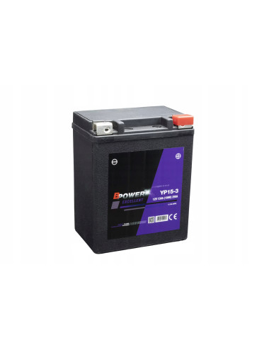 Akumulator BPower YP15-3 13Ah 250A Excellent AGM YTX14AHL-BS YB14L-A2 L-B2