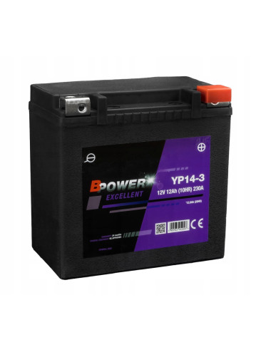 Akumulator BPower YP14-3 12Ah 230A Excellent AGM GYZ16HL YTX14L-BS ETX14L