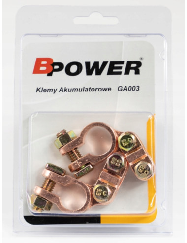 BPOWER Klemy akumulatorowe standardowe 19,5mm plus + oraz 17,9mm minus -