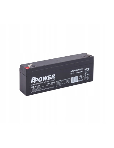 BPOWER BPE2.3-12 2,3AH Akumulator do kasy drukari wagi zabawek 6-9lat