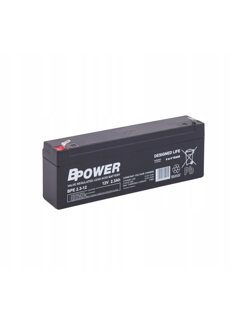 BPOWER BPE2.3-12 2,3AH Akumulator do kasy drukari wagi zabawek 6-9lat