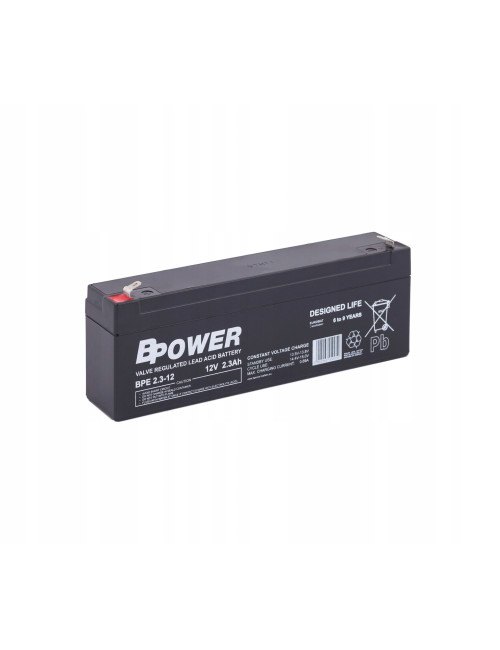 BPOWER BPE2.3-12 2,3AH Akumulator do kasy drukari wagi zabawek 6-9lat