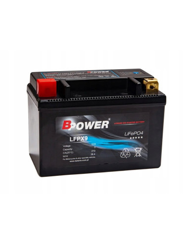 Akumulator Litowy 210A BPower LFPX9 12,8V YTX9 DO SKUTERA MOTOCYKLA
