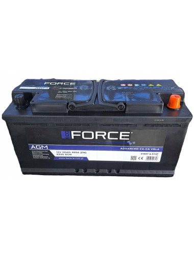 ECOFORCE 105Ah 950A E020 L6 AGM Akumulator BMW X6 X5 Cayenne Touareg Q7 A8