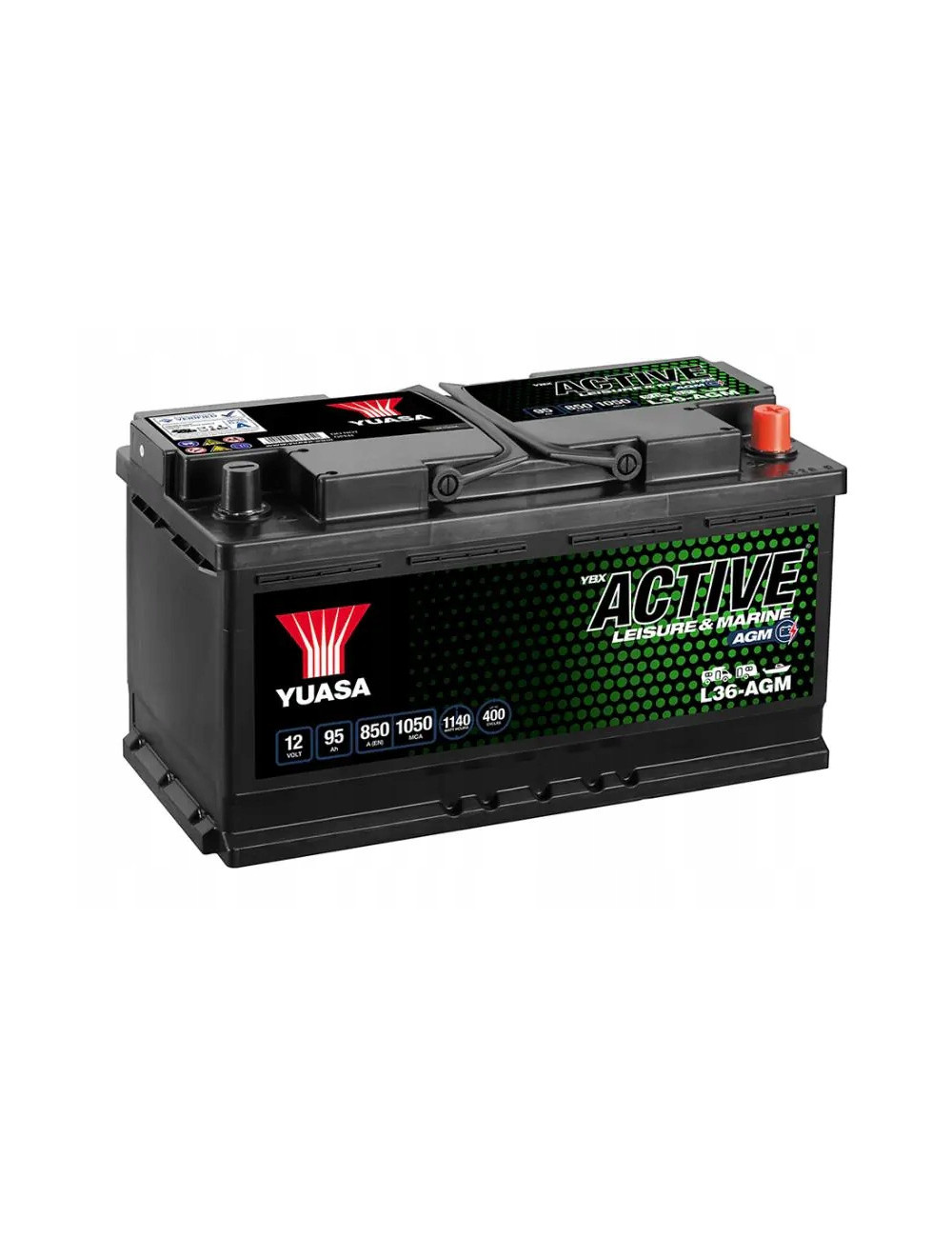 YUASA 95Ah L36-AGM 12V Akumulator zasilania awaryjnego fotowoltaiki Solar