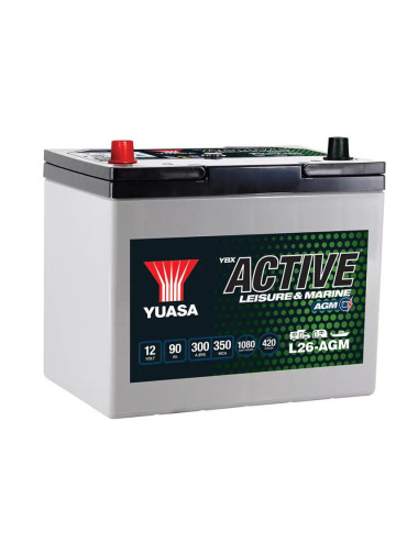YUASA 90Ah L26-AGM 12V Akumulator zasilania awaryjnego fotowoltaiki Solar