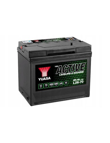 YUASA 70Ah 480A L26-70 L+ 12V Akumulator Marine Active Kampery Łodzie