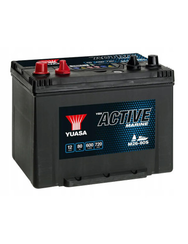 YUASA 80Ah 680A M26-80S L+ 12V Akumulator Marine do Łodzi Motorówki