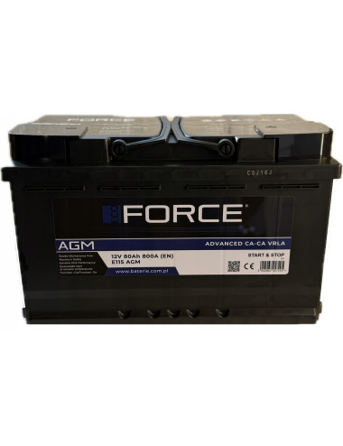 ECO FORCE 80Ah 800A AGM Akumulator Mercedes GLA GLB GLC MINI A0019828108
