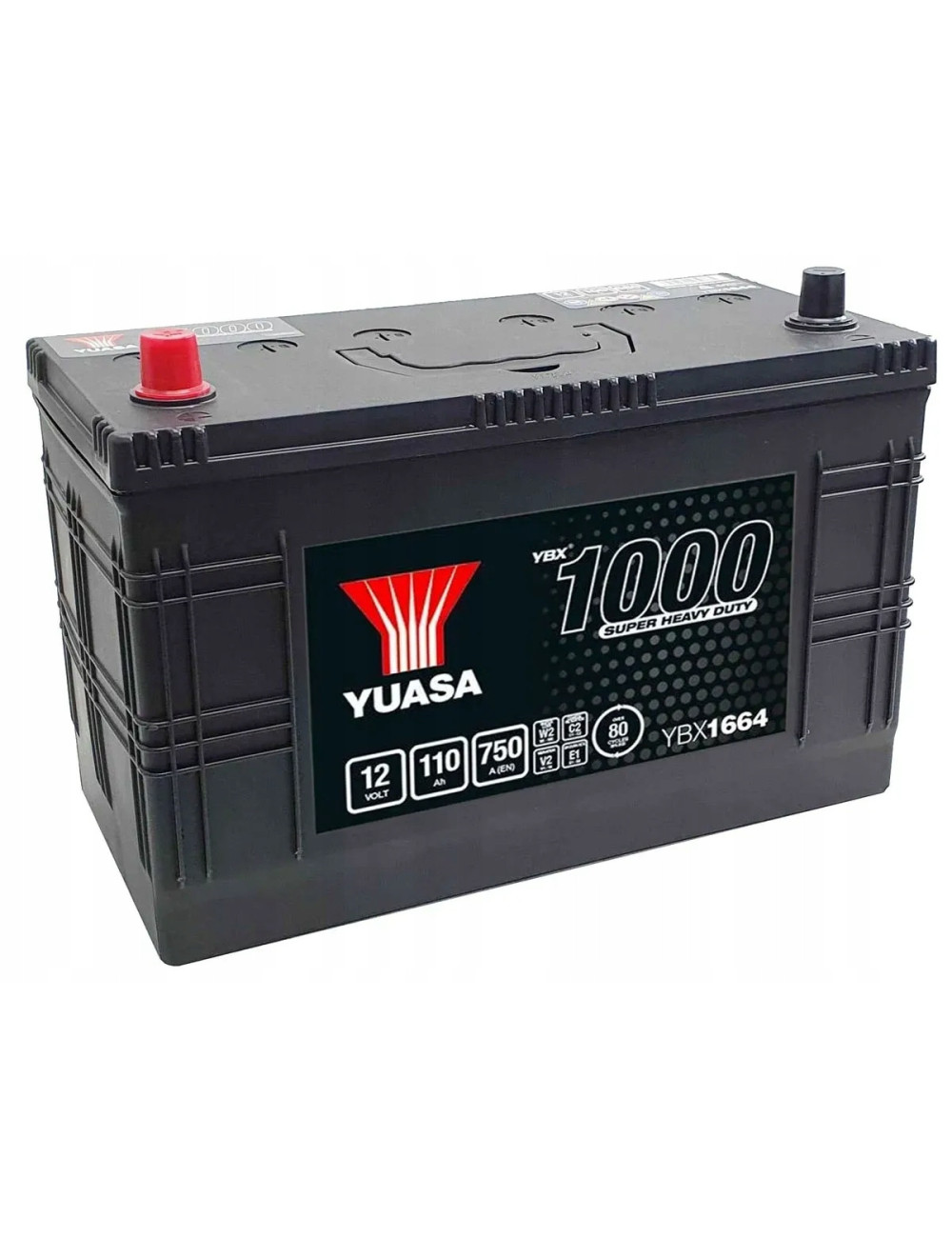 YUASA 110Ah 750A YBX1664 Akumulator CASE IH MAXXUM JOHN DEERE CANTER FUSO