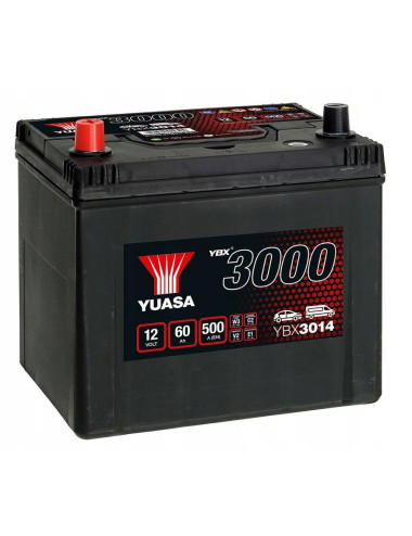YUASA 60Ah 500A YBX3014 L+ 12V Akumulator